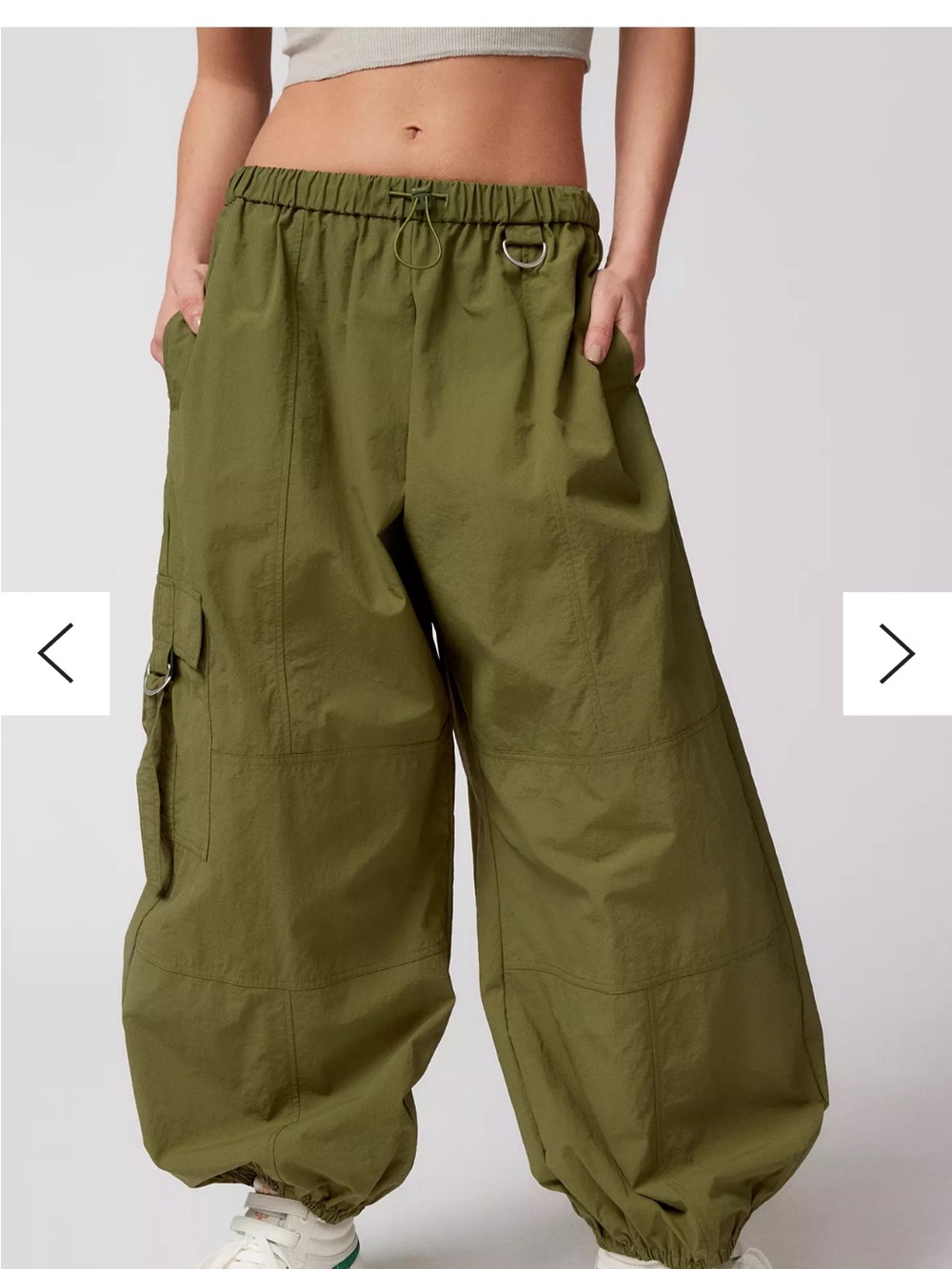 Urban Outfitters Olive Green Cargo Wide-Leg Pants